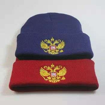 Зимняя  шапка с гербом России