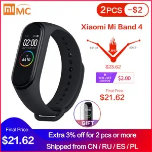 Фитнес-браслет Xiaomi Mi Band 4 за $21