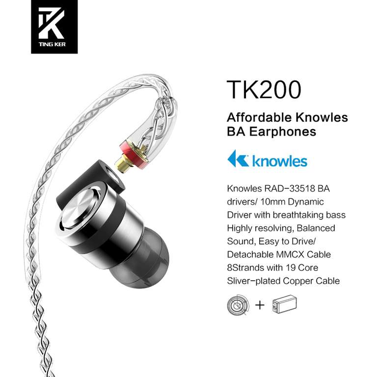 Tingker TK200, гибридные наушники