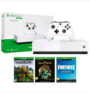 Игровая приставка Microsoft Xbox One S 1Tb All Digital Sea of Thieves, Minecraft, Fortnite