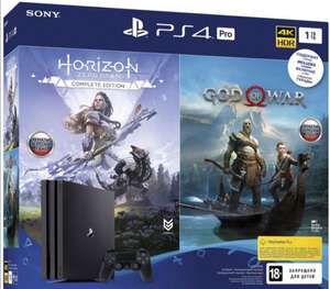 Sony PlayStation Pro 1Tб в комплекте Horizon Zero Dawn + God Of War