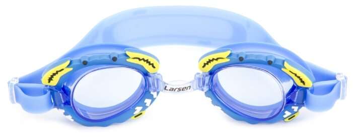 Очки для плавания Larsen DR30 синие "Крабик", детские