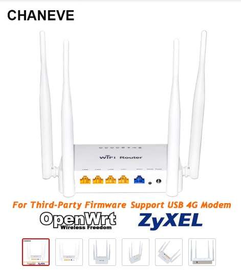 Роутер CHANEVE MT7620N Padavan/Omni II/OpenWRT/OS с прошивкой для 3G 4G USB модема