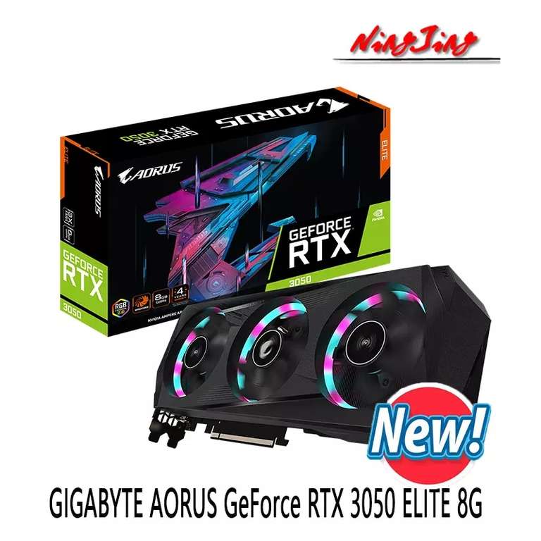 Видеокарта AORUS GeForce RTX 3050 ELITE 8Gb