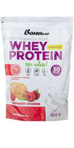 Протеин Bombbar Whey Protein, 900 г, малиновое печенье