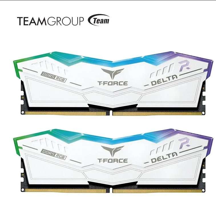 Настольный модуль памяти TeamGROUP T-Force Delta RGB DDR5 Ram 32GB (2x16GB) 6000MHz PC5-48000 CL30( чёрные и белые)