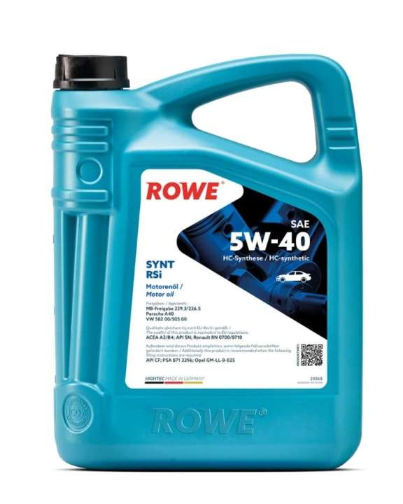 Моторное масло ROWE HIGHTEC SYNT RSI 5W40 4л