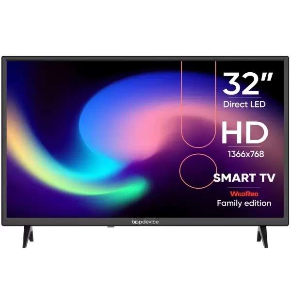 Телевизор Topdevice 32", HD, SmartTV