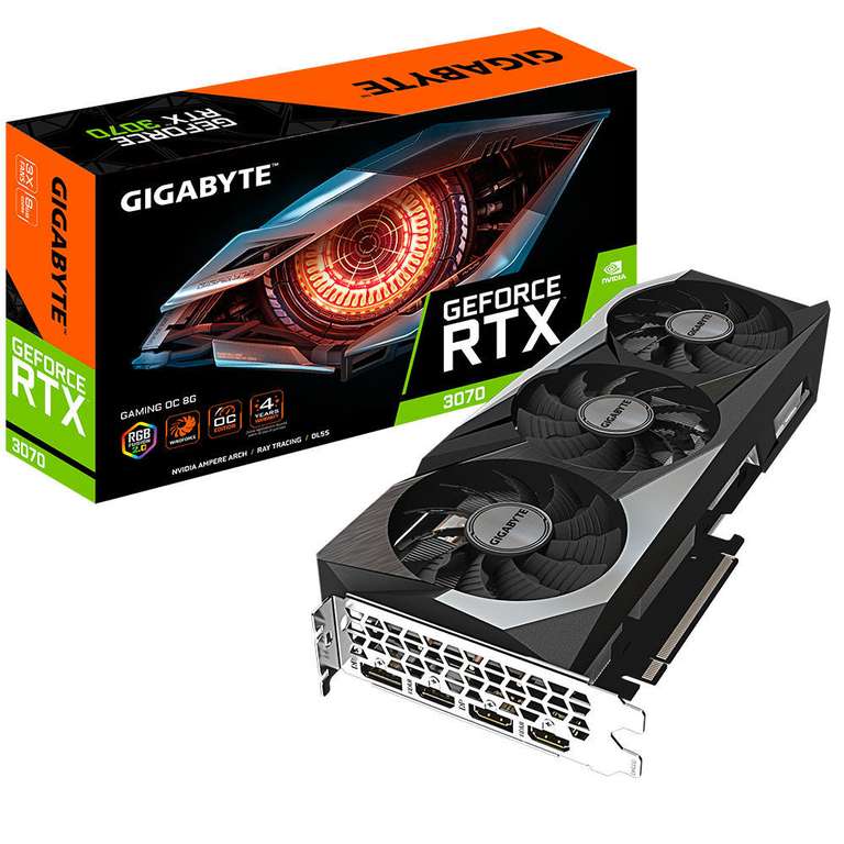 Видеокарта Gigabyte GeForce RTX 3070 8 ГБ (GV-N3070GAMING OC-8GD)