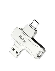 Флеш накопитель netac 128GB USB A 3.0/USB C