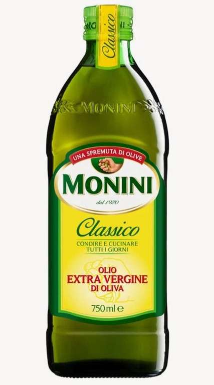 Масло оливковое Monini Extra Virgin Classico, 0.75 л (по карте Пэй / Альфа-Банка; возможно, не всем)