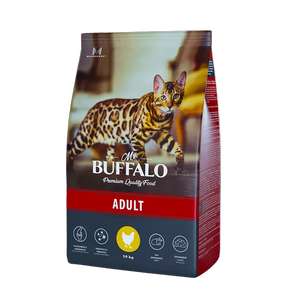 Сухой корм для кошек Mr.Buffalo ADULT (курица) 10 кг