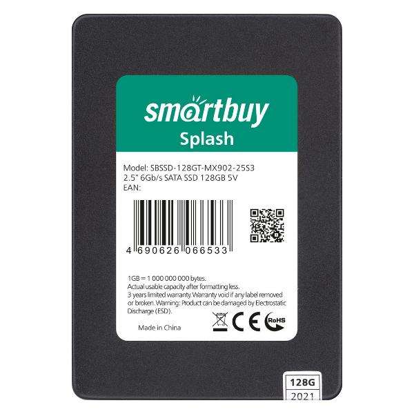 SSD Smartbuy Splash 128GB (525₽ с бонусами)