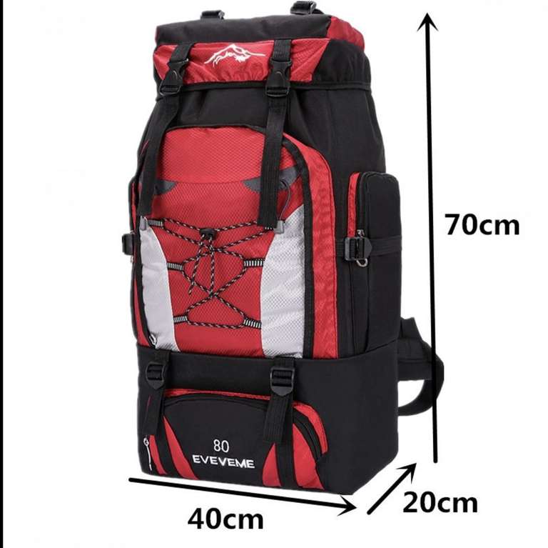 Рюкзак мужской, 80 л, водонепроницаемый, для альпинизма, Походов, Кемпинга
