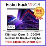 Ноутбук Xiaomi Redmi Book 14 2024 16" 2880*1800 i5-13500H,16 ГБ DDR5,512 ГБ SSD,Intel Iris Xe Графика