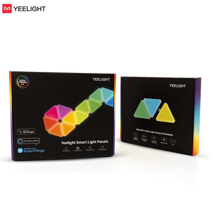 Светодиодная смарт панель YEELIGHT Smart Light Panels синхронизируется с музыкой (YLFWD-012 за 6151₽ и доп. комплект YLFWD-0013 за 2635₽)