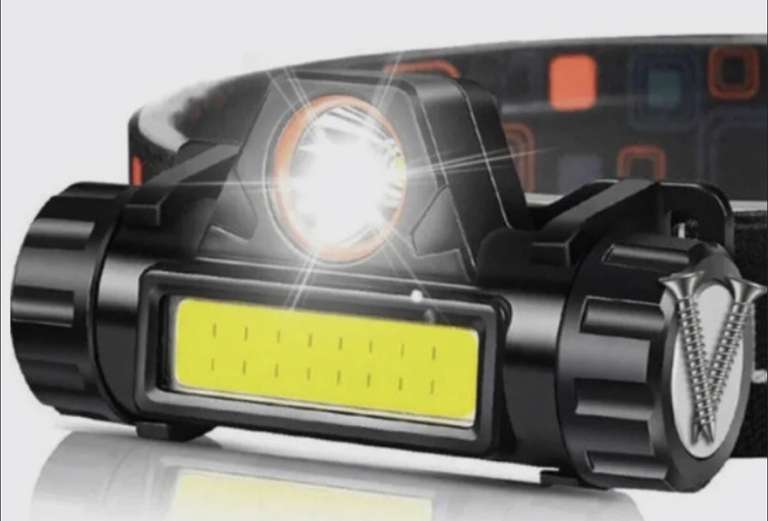 Налобный светодиодный фонарь SteelStar с магнитом, со встроенным аккумулятором (200 люмен) (при оплате Ozon картой)