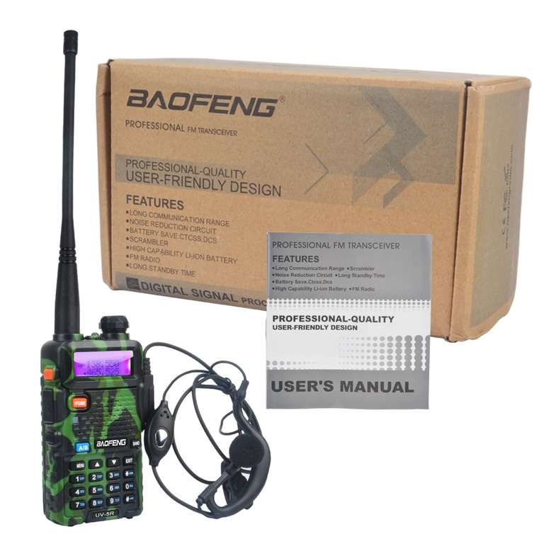 Портативная двухдиапазонная рация Baofeng VHF 136-174 МГц UHF 400-520 МГц