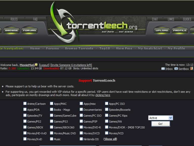 Официальный доступ к TorrentLeech (для 10 000 человек)