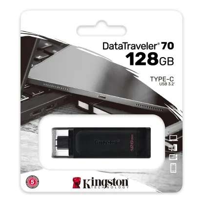 Флешка Kingston DataTraveler 70 / 128 Gb (цена с ozon-картой)