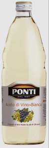 Уксус винный Ponti белый 6%, 1 л (141₽ с Ozon картой)
