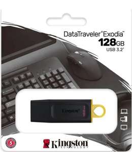 128 ГБ Флеш-накопитель Kingston DataTraveler Exodia, USB 3.2 (DTX/128GB), пластик, черный, 666₽ по карте ОЗОН