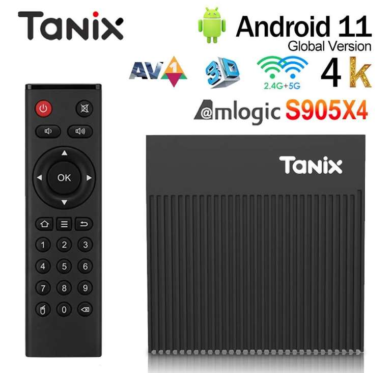 ТВ-приставка Tanix X4, 4/32Gb, s905x4 (при оплате Ozon картой, из-за рубежа)