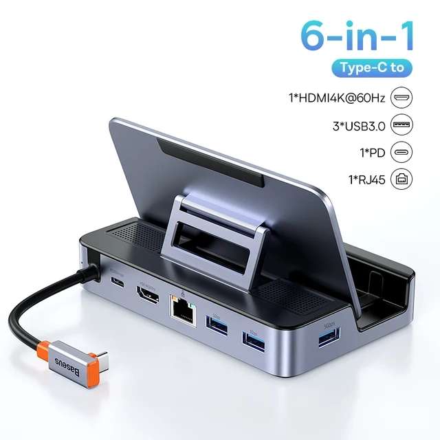 Док-станция Baseus GamerX Series 6-port Type-C HUB BS-OH115