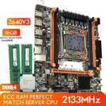 Комплект LGA 2011-3 Материнская плата + процессор + оперативка (Atermiter X99, Xeon E5 2640 V3 - DDR4 16 Гб (2 шт. 8 ГБ) 2133 МГц