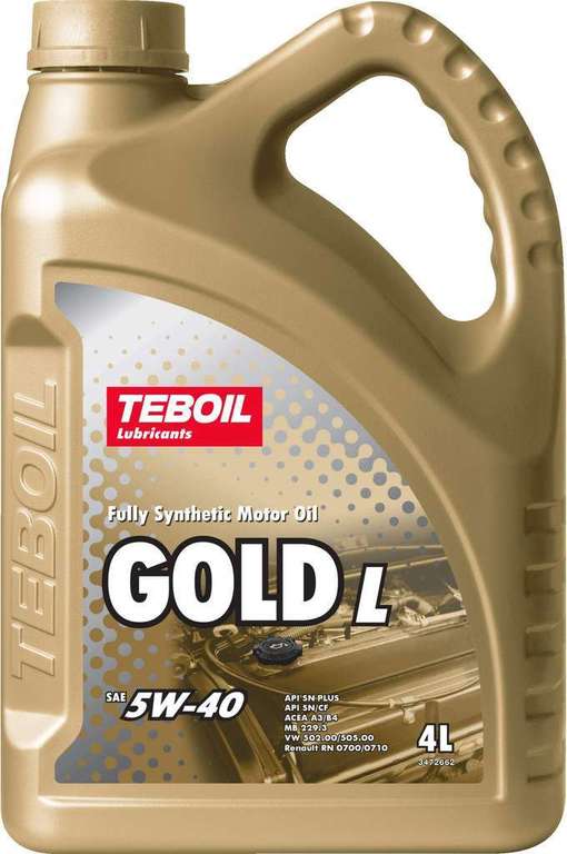 Масло моторное Teboil Gold L 5W-40, 4 л(Плюс бонусы от 600)