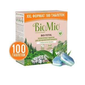 Biomio BIO-TOTAL таблетки для ПММ, 100шт на Tmall