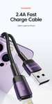 Toocki кабель зарядки Lightning для iPhone, 2.4A, 0.5 m