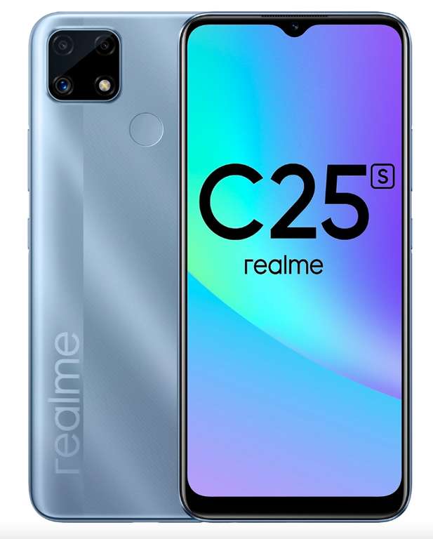 Смартфон Realme C25S: 6.5", 4GB/64GB, NFC, 6000mAh (синий)
