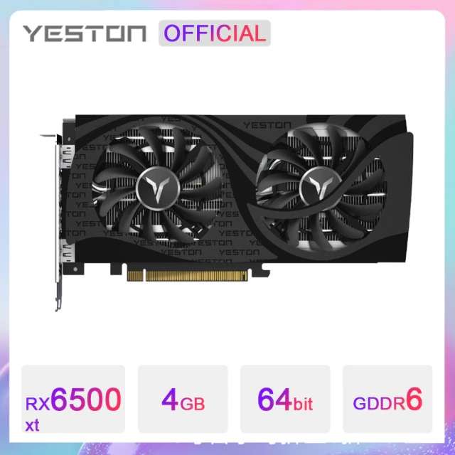 Видеокарта YESTON Radeon RX 6500XT 4 ГБ (c купоном продавца)