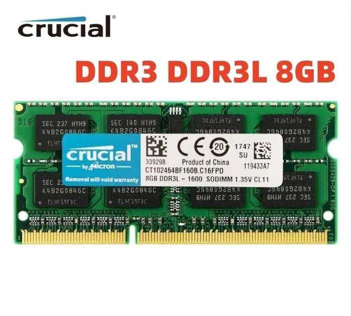 Оперативаная память для ноутбука Crucial DDR3L 8gb 1600mhz 1.35v cl11 (из за рубежа)