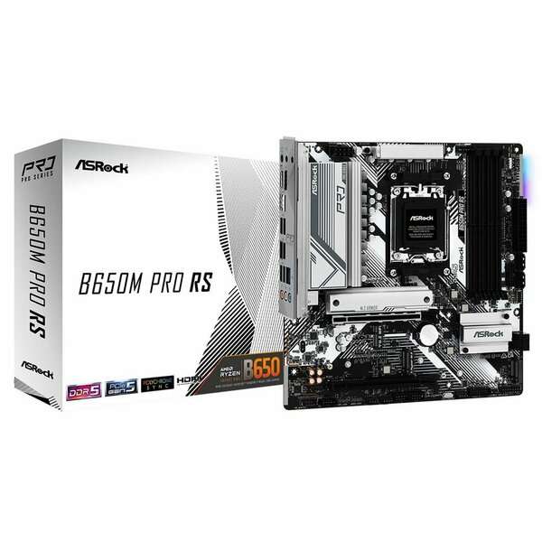 Материнская плата ASRock B650M Pro RS Socket AM5, B650, 4xDDR5