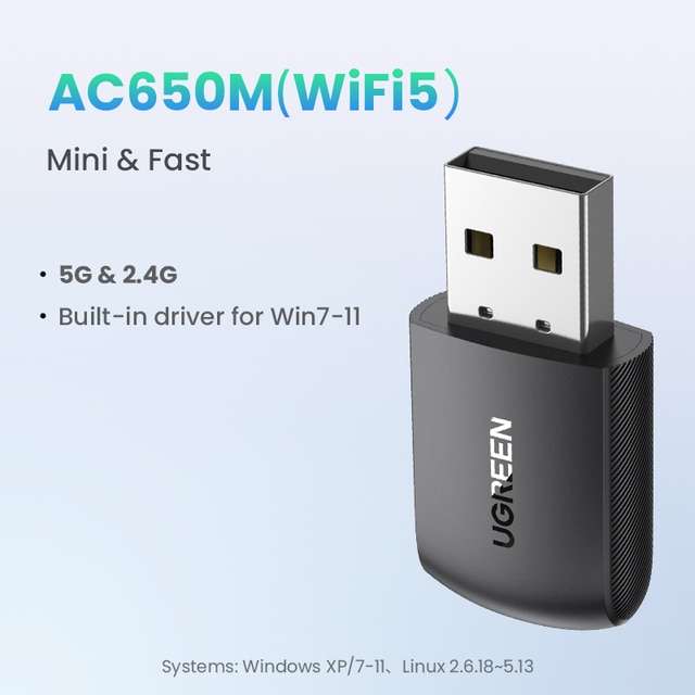 USB Wi-Fi адаптер UGREEN CM499 AC650M