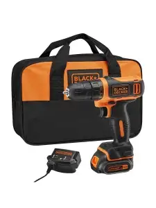 Аккумуляторная дрель-шуруповерт Black+Decker KFBCD600C1S-QW (26Нм, 10.8В, 1.5Ач, з/у + сумка)