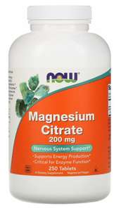БАД NOW Magnesium Citrate, 200 мг, 250 шт.