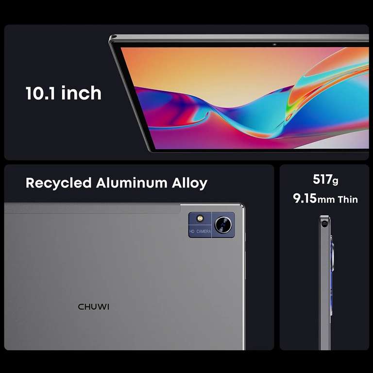 Планшет CHUWI Hi10 ХPro edition 10.1", 4GB, 128GB, 3G, LTE, Android 13 серый