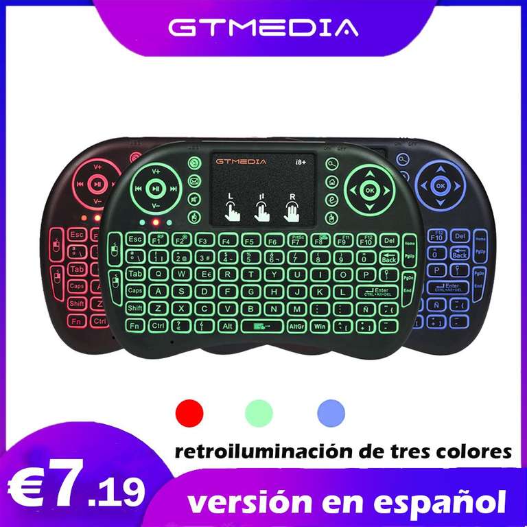 Беспроводная клавиатура GTmedia I8, Испанская версия, подсветка