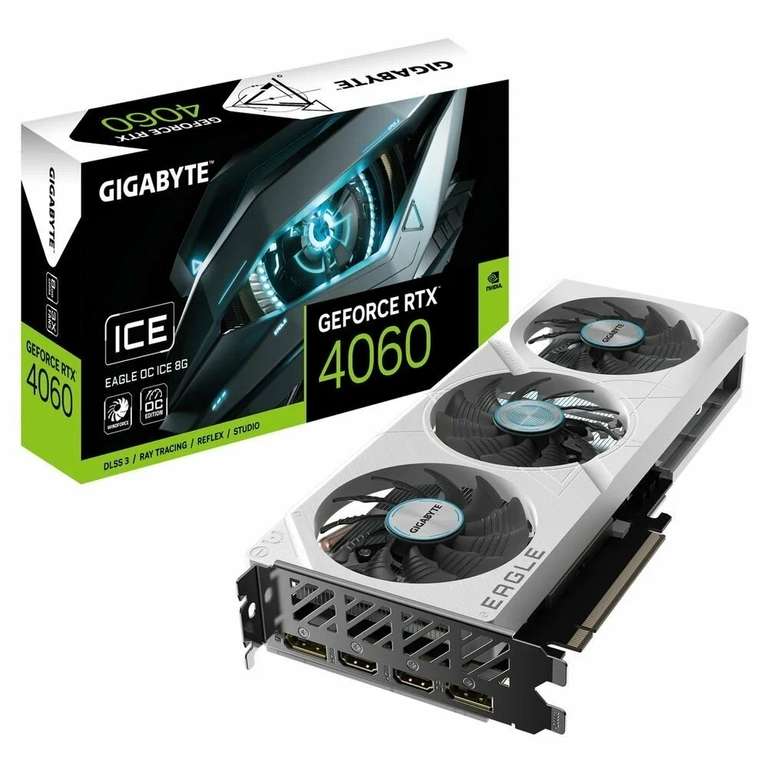 Видеокарта Gigabyte RTX 4060 EAGLE OC ICE 8GB (цена зависит от региона и аккаунта)