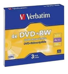 [МСК и др] DVD+RW диск Verbatim 4.7Gb 4x slim 3 (43636)