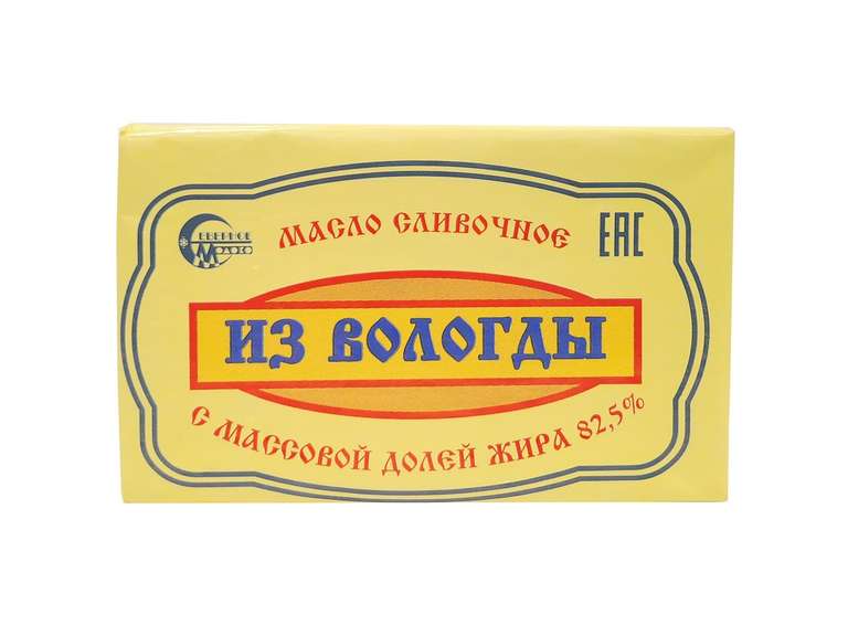 [МСК] Масло сливочное "Из Вологды" Традиционное 82.5%, 360 г