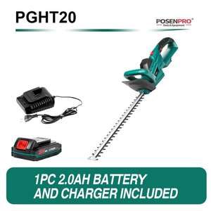 Акумуляторный кусторез PGHT20 С 1 батареей и зарядкой