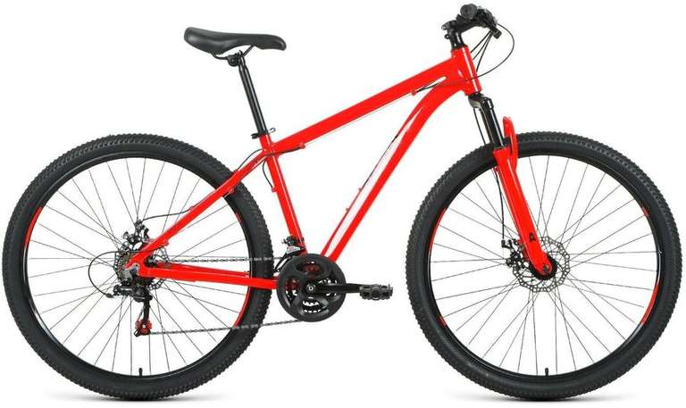 Велосипед ALTAIR HT 2.0 disc (2020-2021), горный (взрослый), рама 17", колеса 29", красный/черный, 16кг