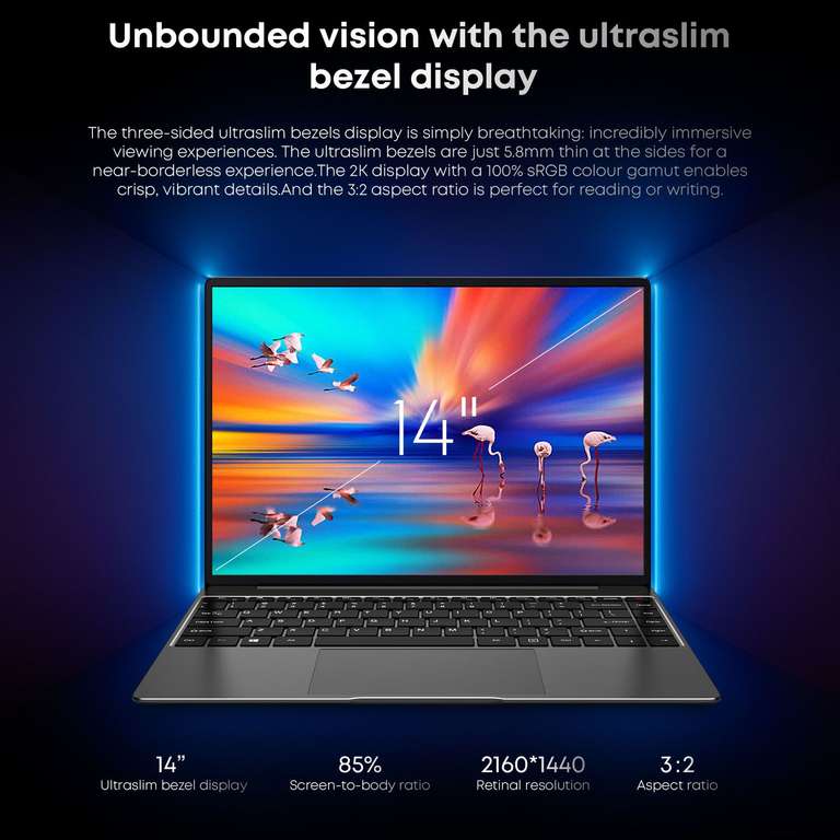 Ноутбук CHUWI CoreBook X (14", 2К, IPS, Intel i3-1215U, 16 ГБ, 512 ГБ SSD, Intel UHD Graphics, Windows 11)
