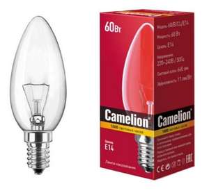 Лампа накаливания Camelion 60/B/CL/E14