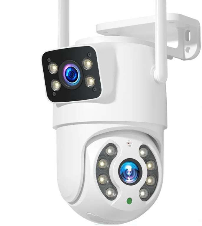 Уличная камера видеонаблюдения Hiseeu 4MP с двумя объективами