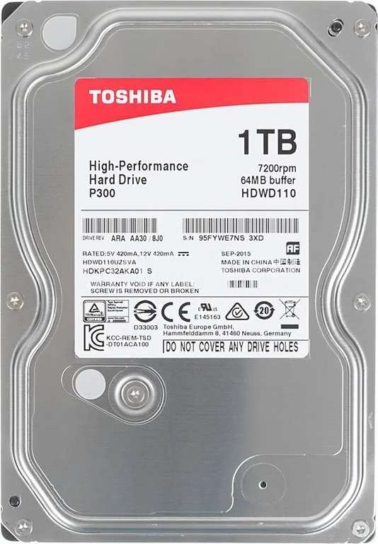 1 ТБ Внутренний жесткий диск Toshiba P300